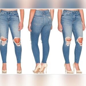 Good American Good Waist Skinny High Rise Jeans Indigo016 GW731T Size 12/31